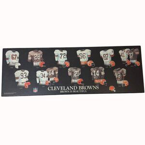 Cleveland Browns Uniform Heritage Display Wooden Plaque VTG Football Decor NFL